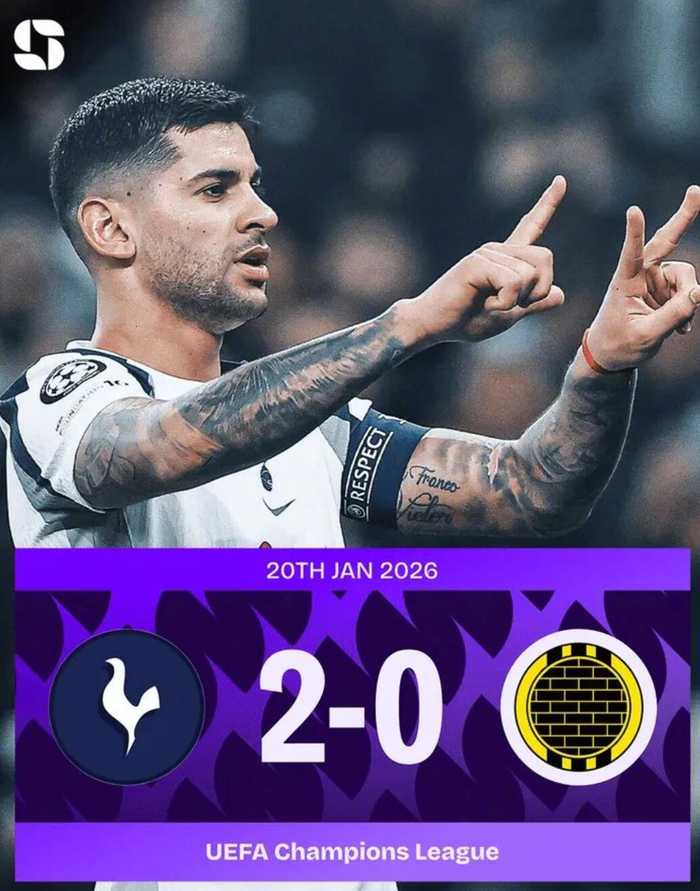 热刺欧冠主场四连胜且零封，2-0力克多特蒙德