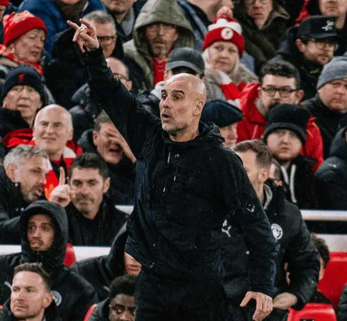 瓜迪奥拉率曼城2比1客胜利物浦，11次造访安菲尔德第2胜